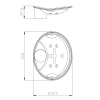 Sapho Mydlenka pre sprchovú tyč 25mm, plast SK080