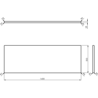 Sapho WOODY doska 1400x28x500mm, masív prírodný dub WD140-70