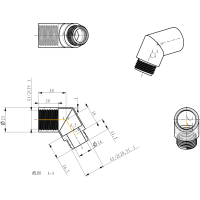 Sapho Sprchové kolienko medzi hlavicu a hadicu 1/2", mosadz/chróm AR069
