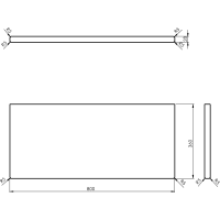 Sapho WOODY doska 800x28x360mm, masív prírodný dub WD086-70