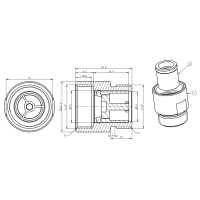 Sapho Spätná klapka, 1/2"x1/2", chróm ADA11