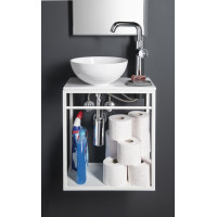 Sapho CREST konzola s policou, 39, 5x45x21,7cm, biela mat AR502