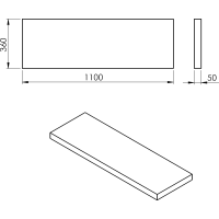 Sapho AVICE doska 110x36cm, aquamarine AV1166