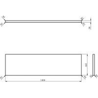 Sapho WOODY doska 1300x28x360mm, masív prírodný dub WD136-70