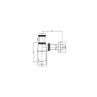 Aqualine Umývadlový sifón 5/4", odpad 32mm, nízky, chróm CV1006