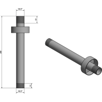 Sapho Sprchové stropné ramienko, okrúhle, 200mm, čierna mat 1205-05B