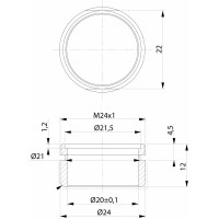 Sapho Perlátor vonkajší závit M24x1, zlato mat 3070.290