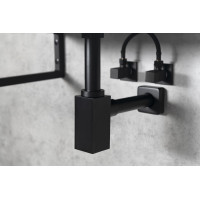 Sapho Umývadlový sifón 5/4", odpad 32mm, hranatý, čierna mat SI415