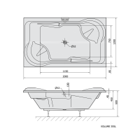 Polysan DUO obdĺžniková vaňa 200x120x45cm, biela 16111