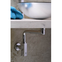 Omp Tea QUASAR umývadlový sifón šetriaci miesto, 5/4" odpad 32mm, chróm 811.215.5.K