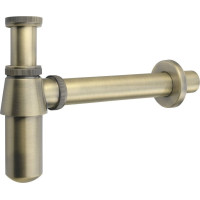 Aqualine RETRO umývadlový sifón 5/4", odpad 32mm, tmavý bronz 9686