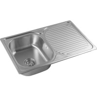 Aqualine Nerezový vstavaný drez s odkvapom, 78x18x48 cm AQ7848B