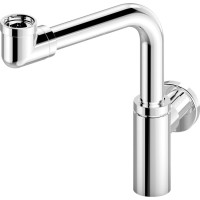 Sapho Umývadlový sifón šetriaci miesto, 5/4" odpad 32mm, okrúhly, chróm SI511-EL