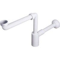 Bruckner CRONO umývadlový sifón šetriaci miesto, 5/4", odpad 32mm, biela 151.124.0
