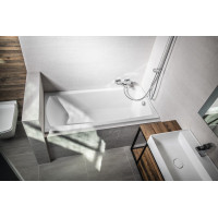 Polysan LILY SLIM obdĺžniková vaňa 140x70x39cm, biela 72201S