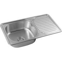Aqualine Nerezový vstavaný drez s odkvapom, 76x18x42 cm AQ7642B