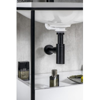 Sapho Umývadlový sifón 5/4", odpad 32mm, okrúhly, čierna mat SI515