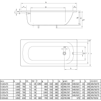 SMAVIT Smaltovaná vaňa 105x65cm, biela V105X65
