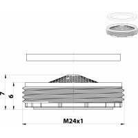 Sapho Perlátor vonkajší závit M24x1, plast AERWS