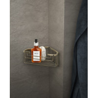 Gedy SMART rohová polica do sprchy, 200x80x151mm, bronz 2483-44
