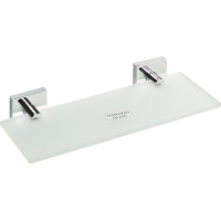 Sapho X-SQUARE polička sklenená 300x55x130mm, mliečne sklo, chróm XQ602