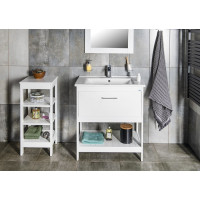 Aqualine ETIDE policový regál 36x86x36 cm, biela mat ET086