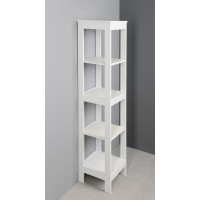 Aqualine ETIDE policový regál vysoký 36x152x36 cm, biela mat ET156