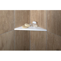 Sapho ABELINE rohová polica rockstone 200x200mm, biela mat AE200-0101