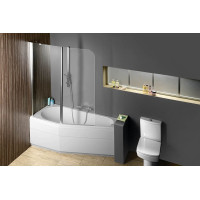 Polysan TIGRA R asymetrická vaňa 150x75x46cm, biela 72933