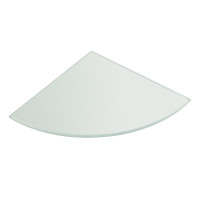 Sapho Police rohová, štvrťkruhová 200x200x8mm, mliečne sklo 22487