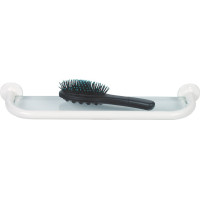 Aqualine WHITE LINE polička so sklom 40cm, biela 8001