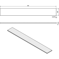 Sapho Police 800x100x8mm, mliečne sklo 22484