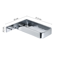 Gedy Il GIGLIO polica do sprchy, 250x42x215mm, chróm A91913