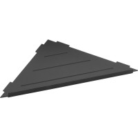 Sapho SMART rohová polica do škár 297x15x210mm, čierna mat XJ615B