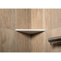 Sapho ABELINE rohová polica rockstone 200x200mm, biela mat AE200-0101