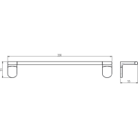 METAFORM ZERO držiak uterákov 330x55mm, chróm ZE320