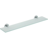Sapho X-ROUND E sklenená polička 600mm, chróm XR609