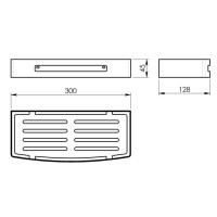 Gedy SMART polica do sprchy, 300x45x128mm, nerez lesk 2417