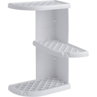 Gedy OSCAR rohová polička do sprchy 230x375x230 mm, ABS plast, biela 8579