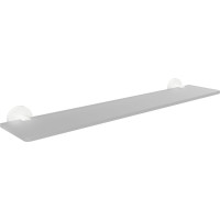 Sapho X-ROUND WHITE sklenená polička, 600mm, biela XR609W
