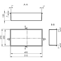 Polysan INSERTA zapustená polica do obkladu, 510x270mm, liaty mramor, biela 1301-53