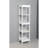 Aqualine ETIDE policový regál vysoký 36x152x36 cm, biela mat ET156