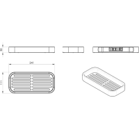 Gedy SMART polica do sprchy, 241x30x111mm, chróm 3218