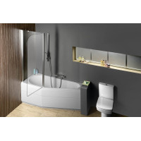 Polysan TIGRA L asymetrická vaňa 150x75x46cm, biela 72928