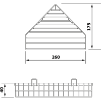 Aqualine CHROM LINE drôtená rohová mydelnička, chróm 37003