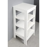 Aqualine ETIDE policový regál 36x86x36 cm, biela mat ET086
