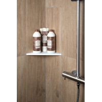 Sapho ABELINE rohová polica rockstone 200x200mm, biela mat AE200-0101