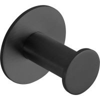 Sapho X-ROUND samolepiaci háčik, čierna mat XR219B