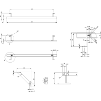 GSI PURA čelný držiak uterákov 82cm, chróm PAPRD82