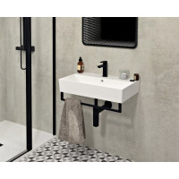 Aqualine HANG držiak uterákov pod umývadlo 665x98mm, čierna mat HG665